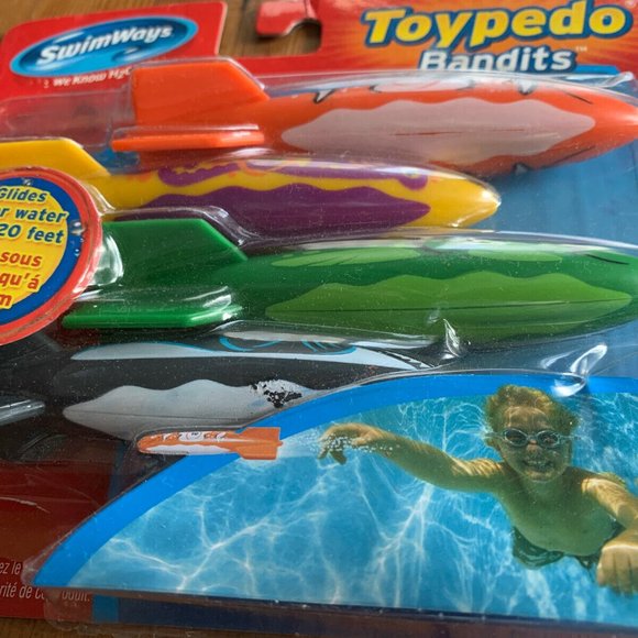 Swimways Toypedo bandits dive sticks hydrodynamic design glides 20 ft underwater - Picture 12 of 15